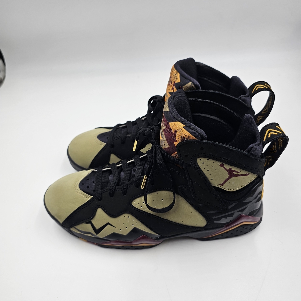Air Jordan High Top Sneakers with Red and Tan Accents